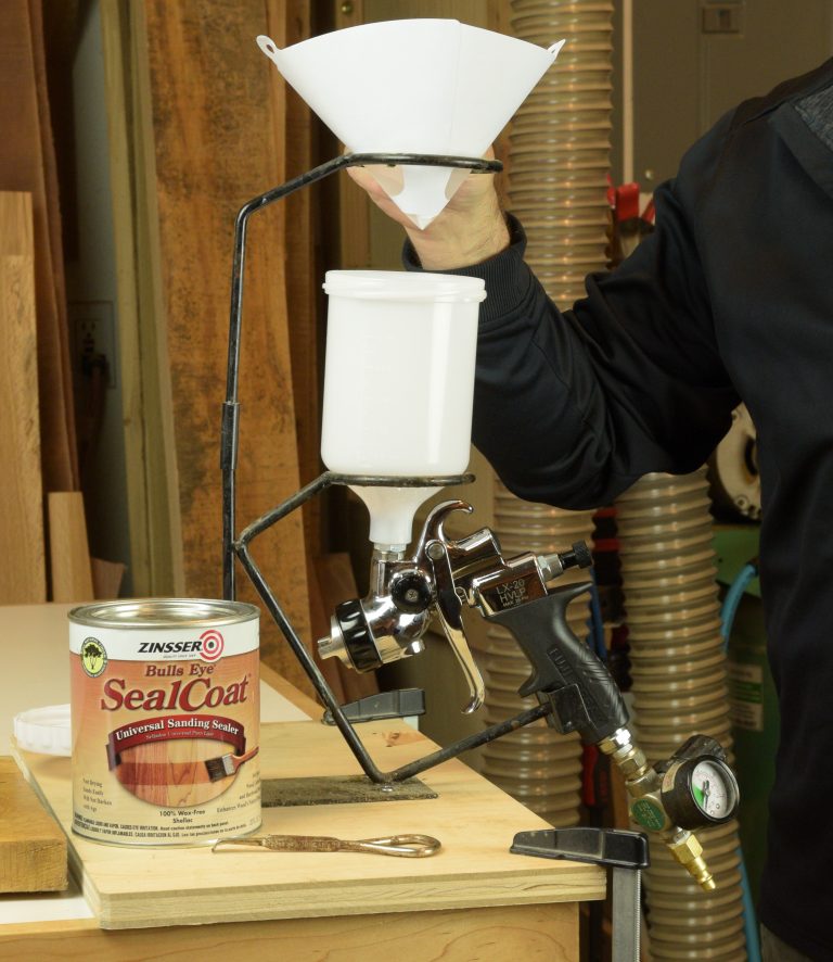 Spraying Shellac with an LX20 HVLP from Fuji Spray Systems Woodworking