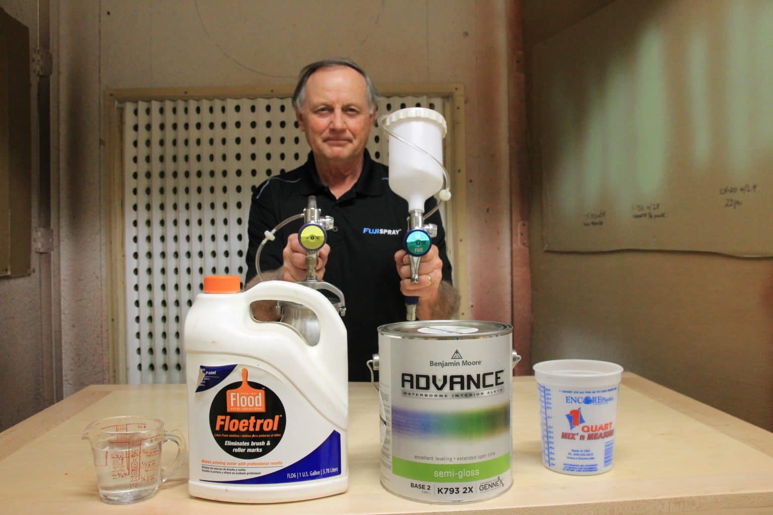 Spraying Benjamin Moore's Advance Fuji Spray Systems