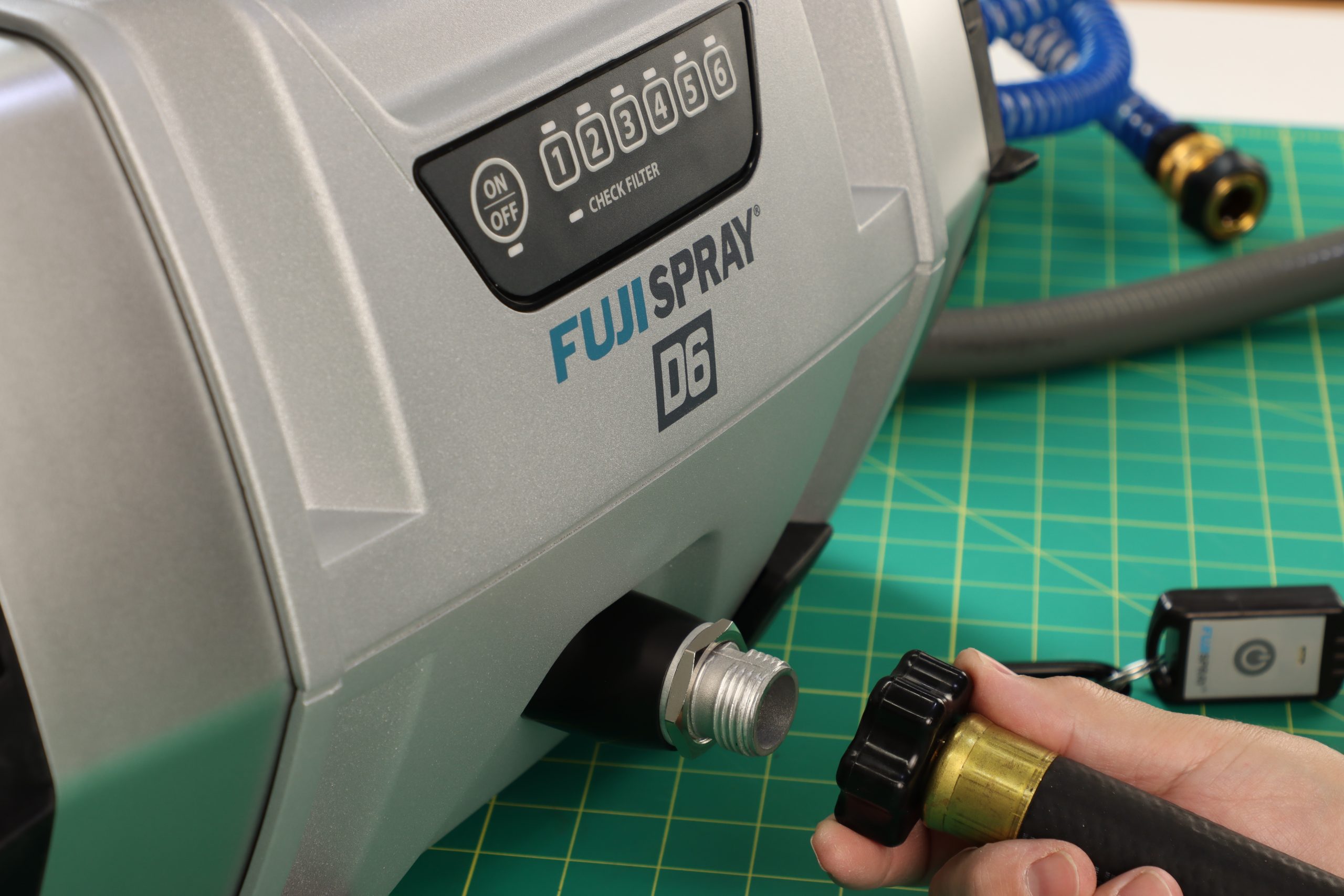 the hose and threaded fitting on the D6