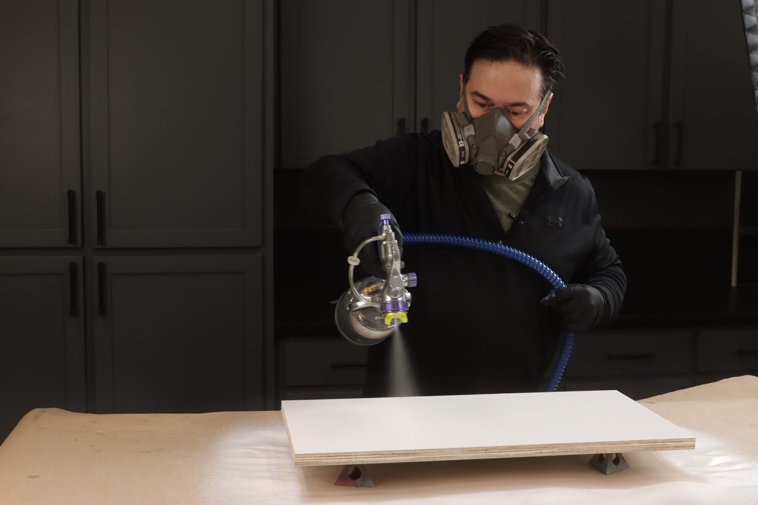spraying unthinned paint with D6