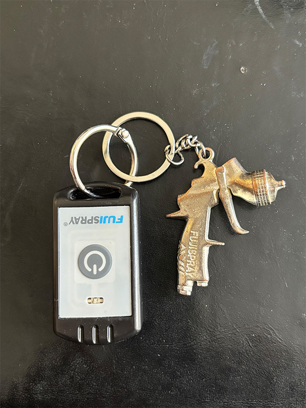 remote with my key chain: